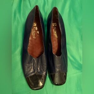 Pie santo Women's Navy Blue Leather Shoes